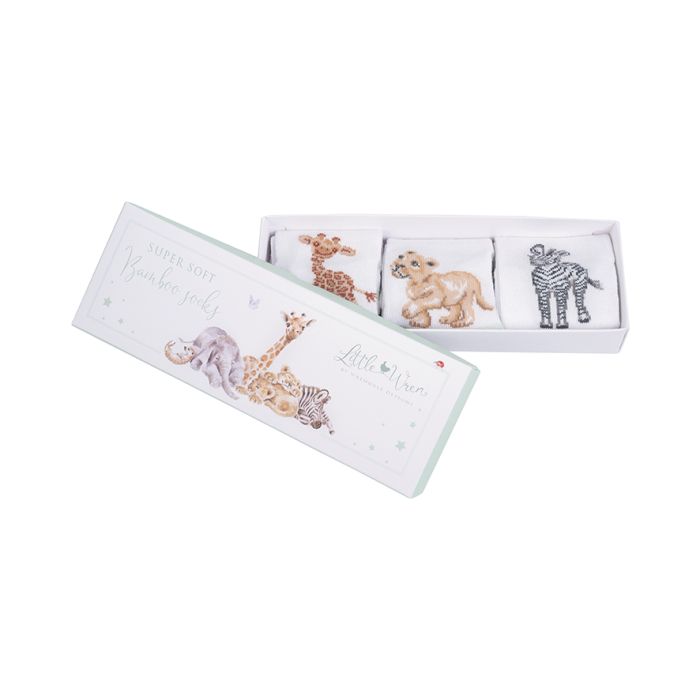 Wrendale Designs Baby Socks - Little Savannah Set of 3