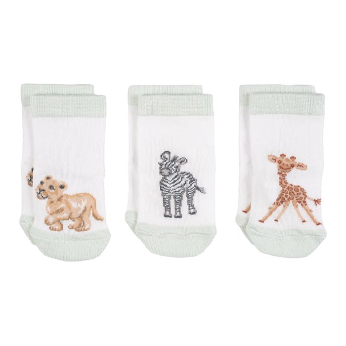 Wrendale Designs Baby Socks - Little Savannah Set of 3