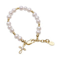 Baby Mae Pearl Cross Bracelet | Cherished Moments
