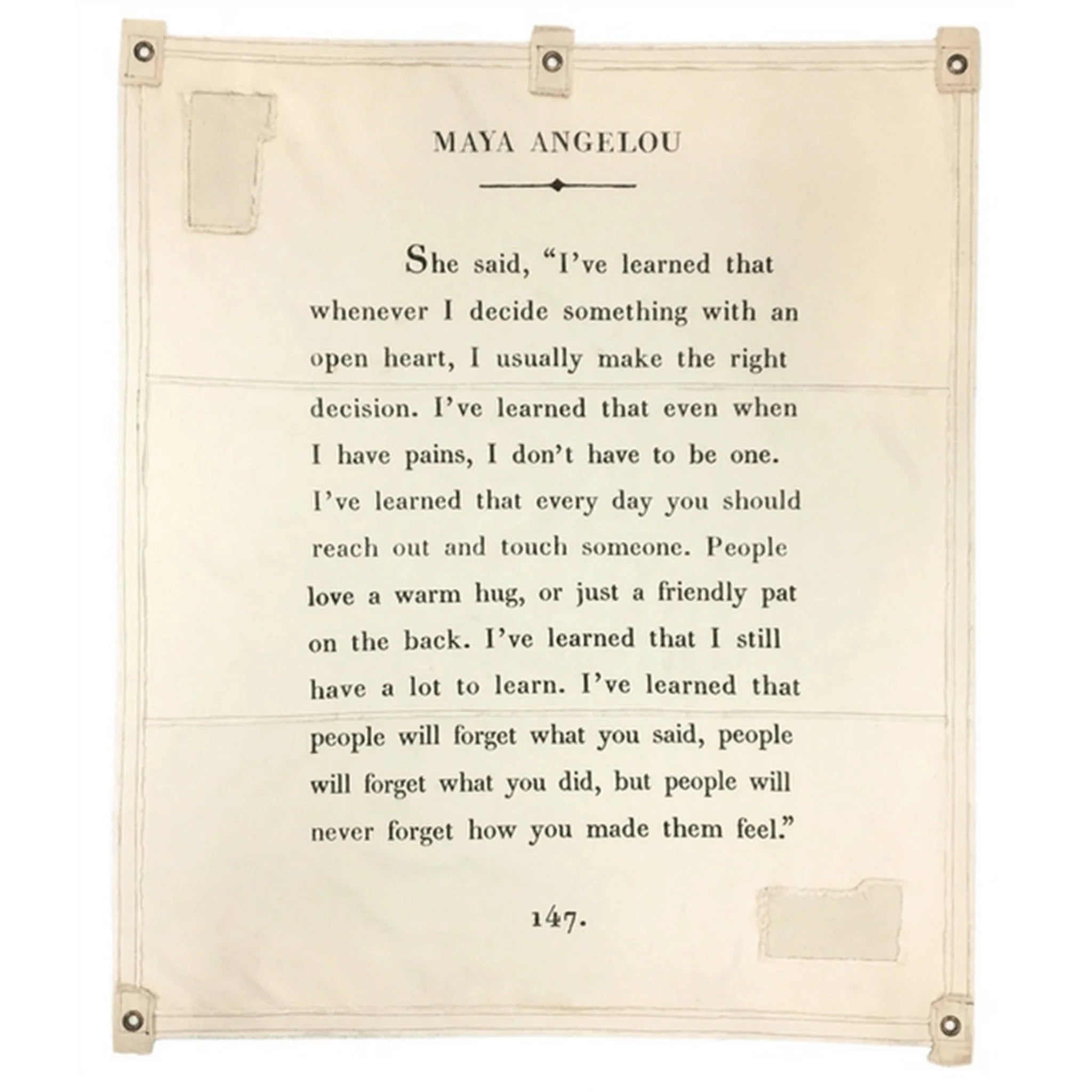 Maya Angelou Quote Tarp