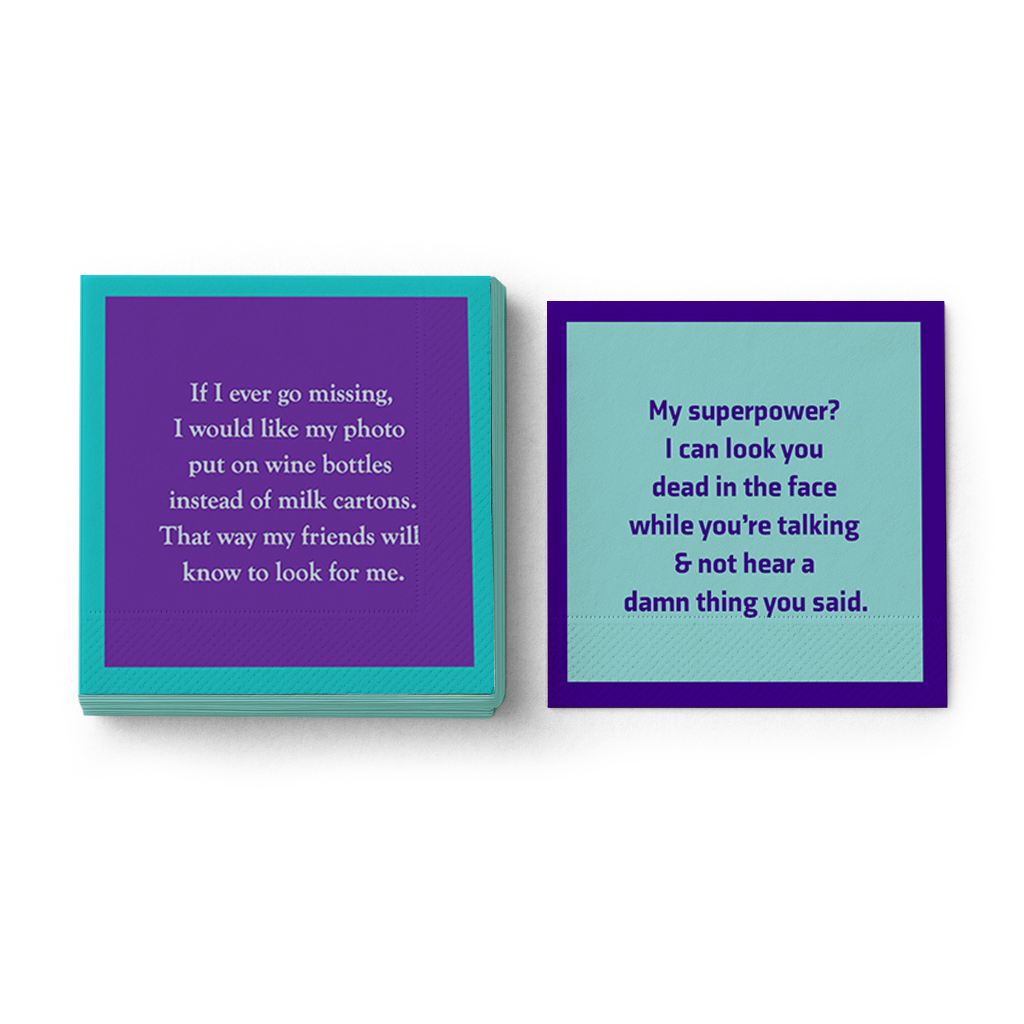 Drinks on Me | Milk Carton Cocktail Napkins