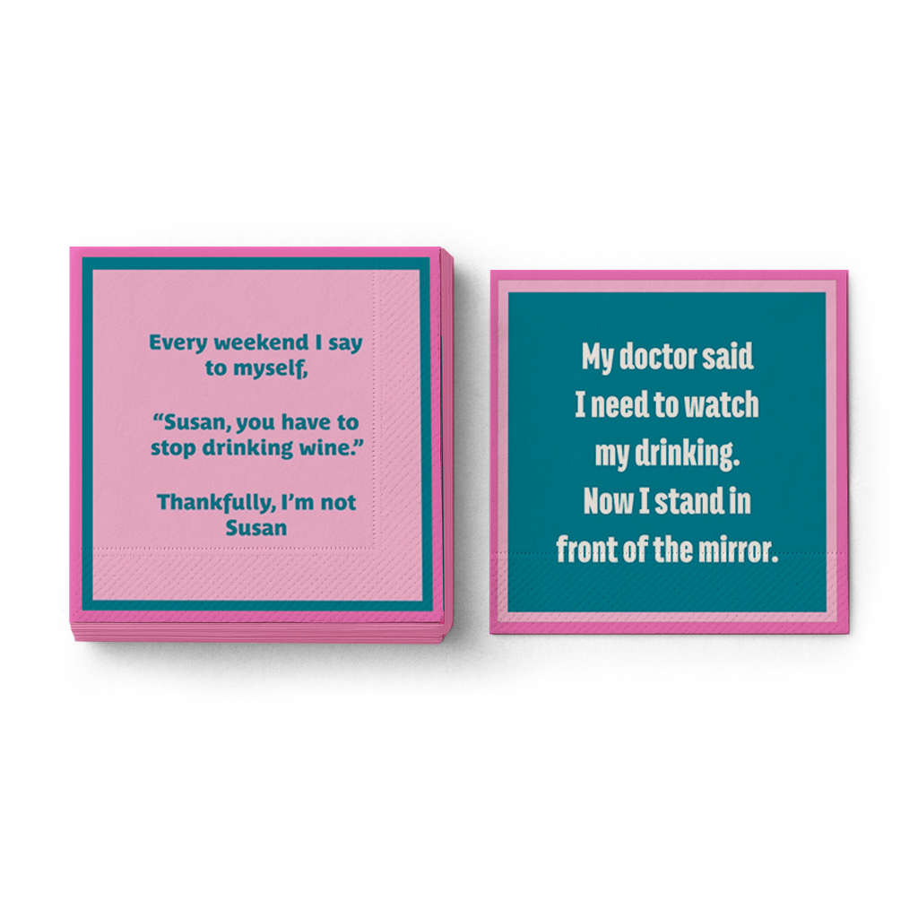 Drinks on Me | Mirror Cocktail Napkins