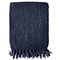 Chenille Basket Weave Throw Blanket - Navy