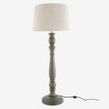Lamp Mango Dark Wood 36.75 Cream Shade