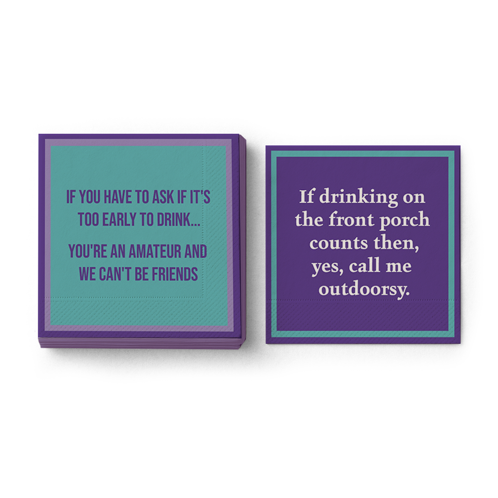 Drinks on Me | Outdoorsy Cocktail Napkins