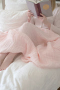 Linen Way | Hampton 100% Linen Throw - Blush 60 x 75"