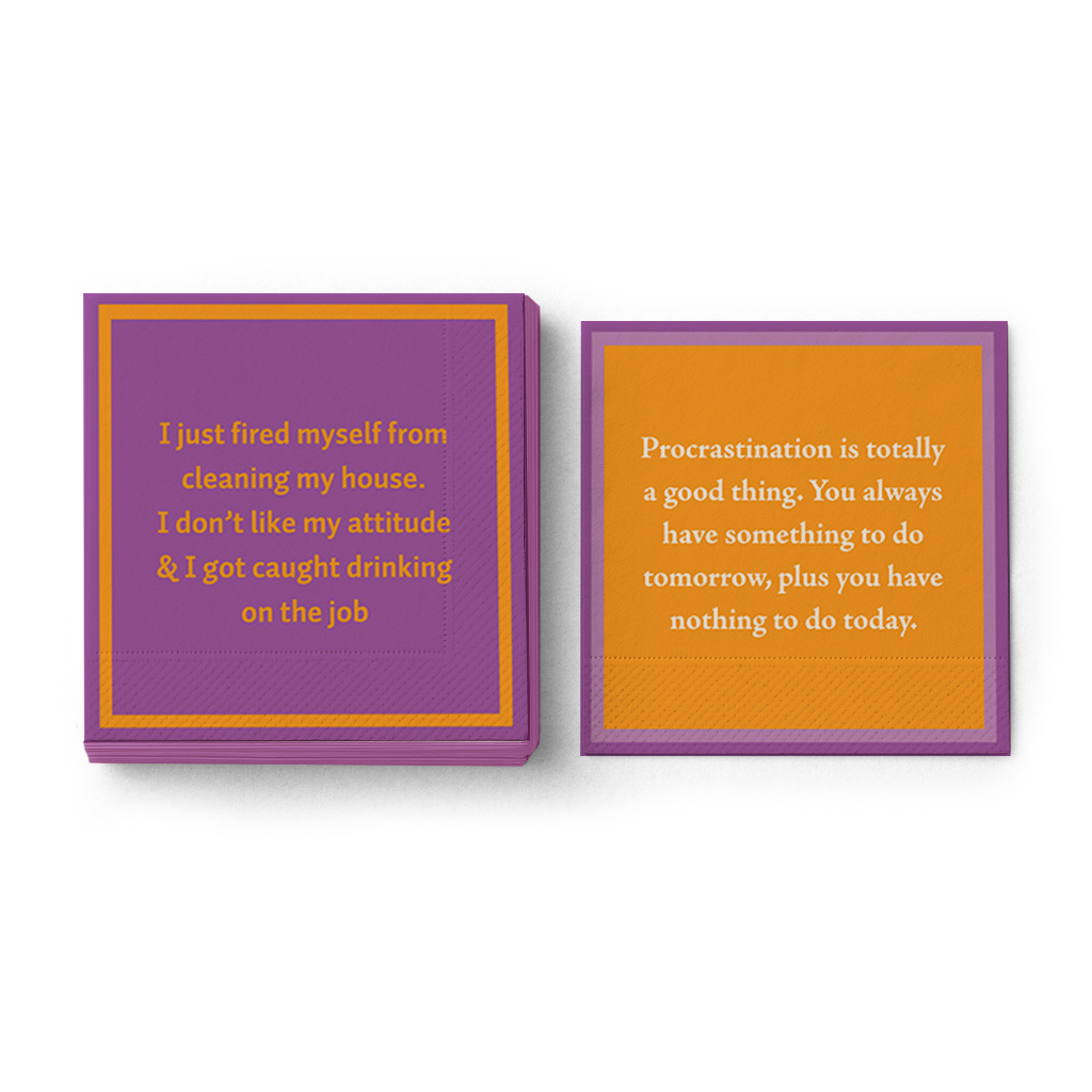 Drinks on Me | Procrastinate Cocktail Napkins