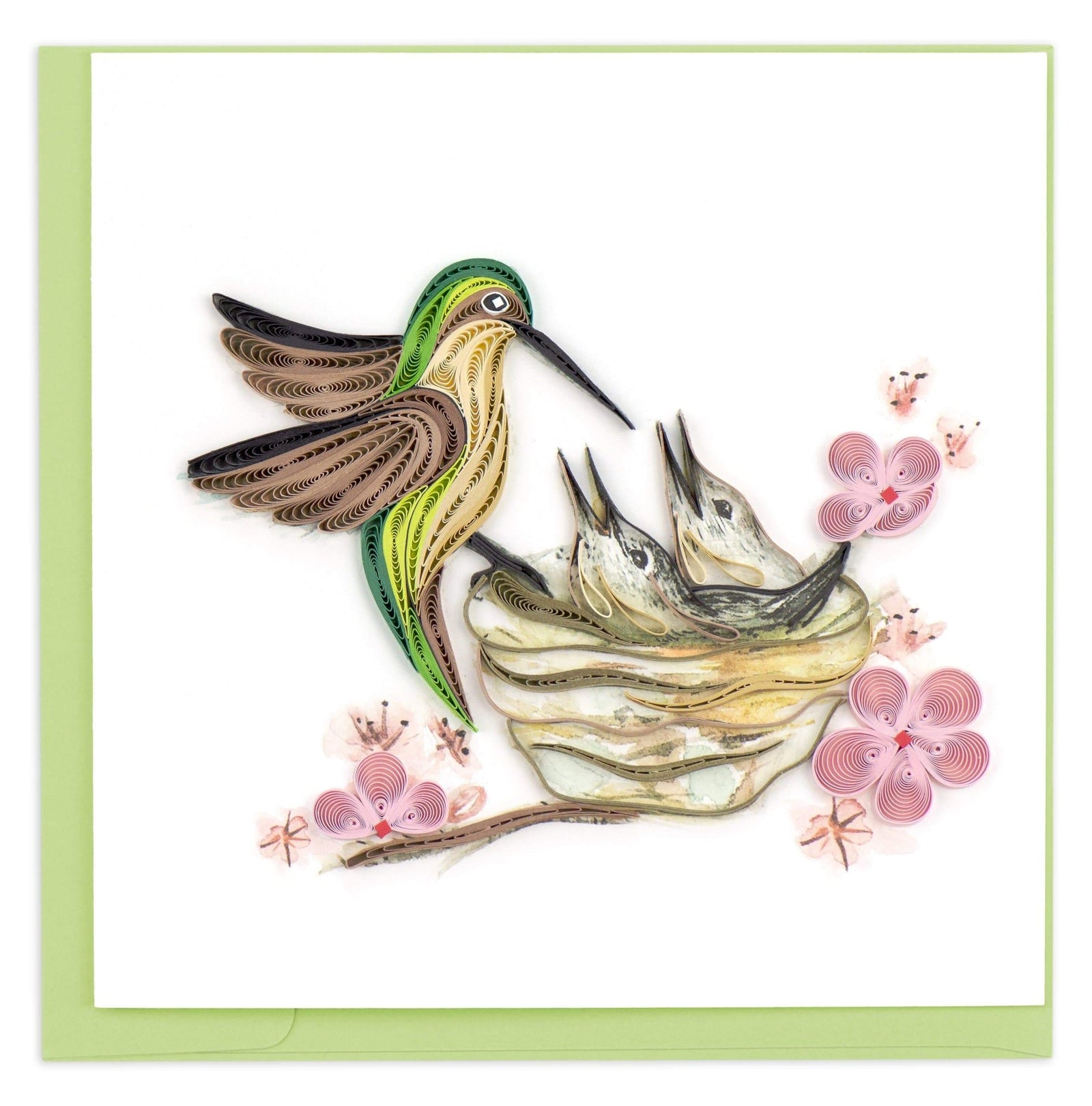 Quilling Card | Mother's Day - Hummingbird & Babies