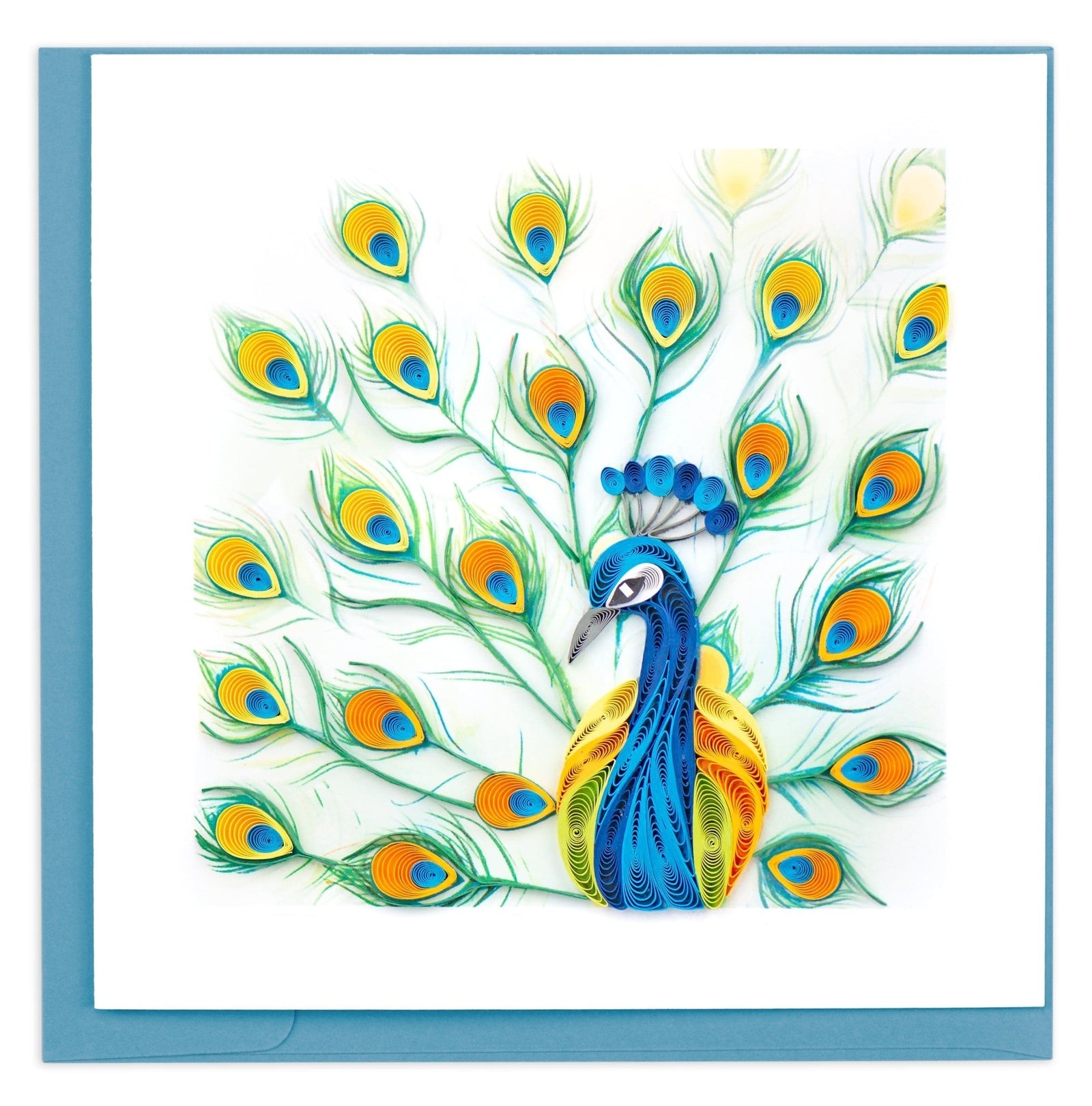Quilling Card | Peacock Feather Display