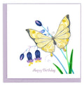 Quilling Card | Birthday - Birthday Butterfly & Bluebells