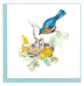 Quilling Card | Baby - Blue Bird & Babies