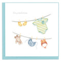 Quilling Card | Baby - Baby Clothesline