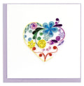 Quilling Card | Love - Floral Rainbow Heart