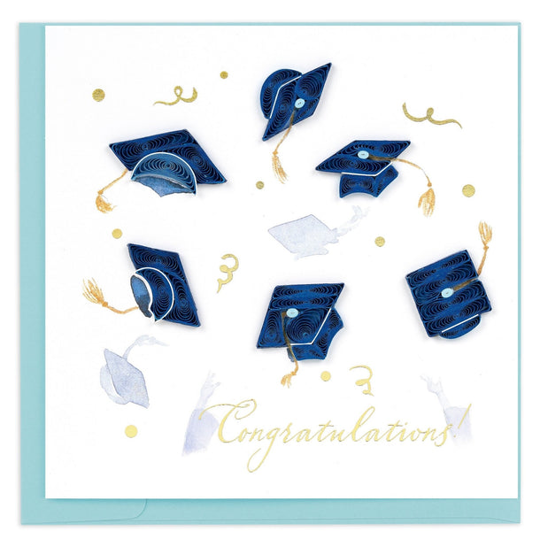 Quilling Card | Flying Grad Caps