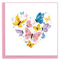 Quilling Card | Butterfly hearts
