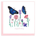 Quilling Card | Birthday - Birthday Flowers & Butterflies