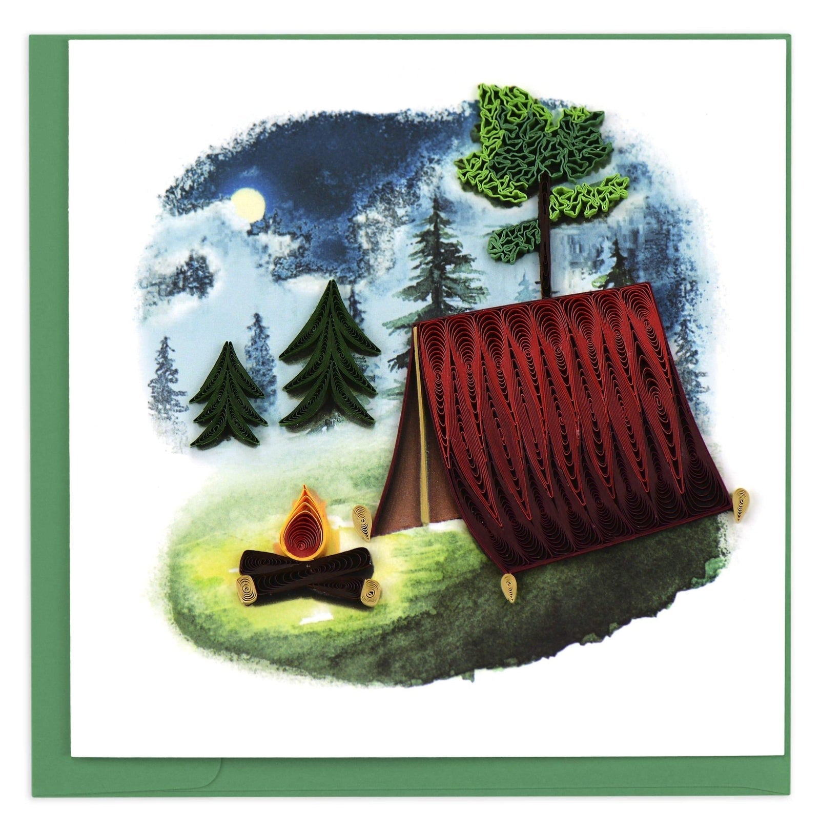 Quilling Card | Friendship - Camping