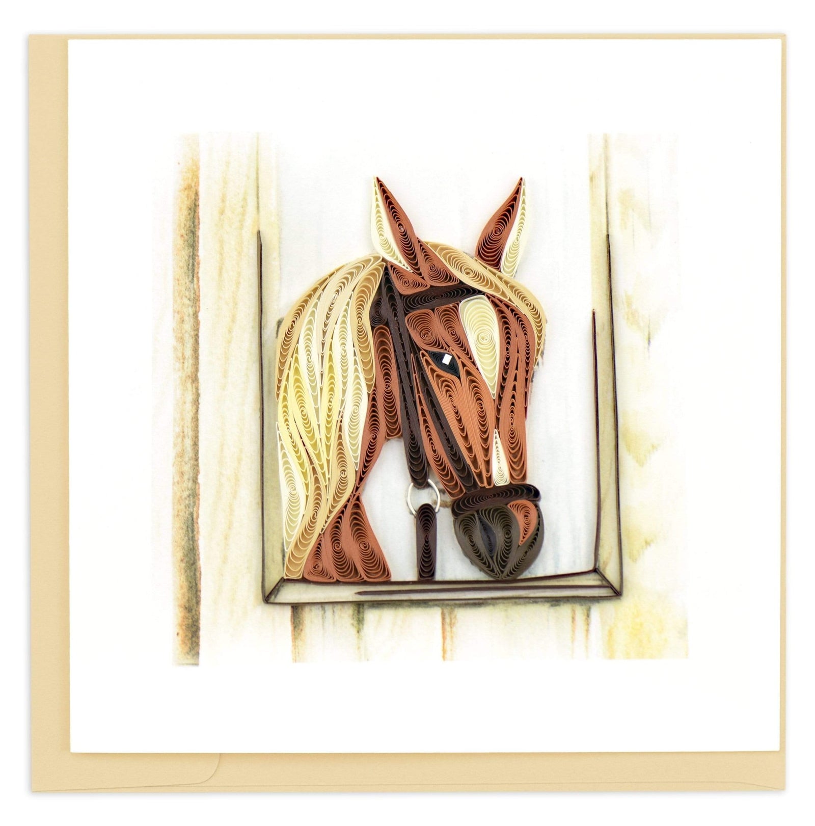 Quilling Card | Horse In Stable