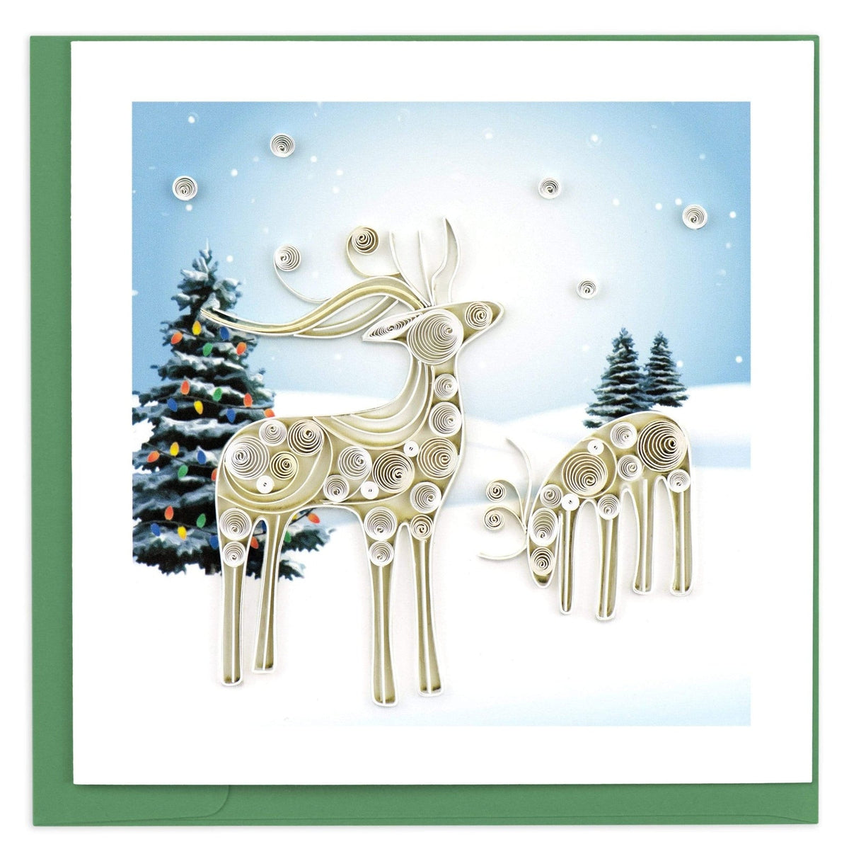 Quilling Card | Snowy Reindeer