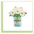 Quilling Card | White Daisies In Jar