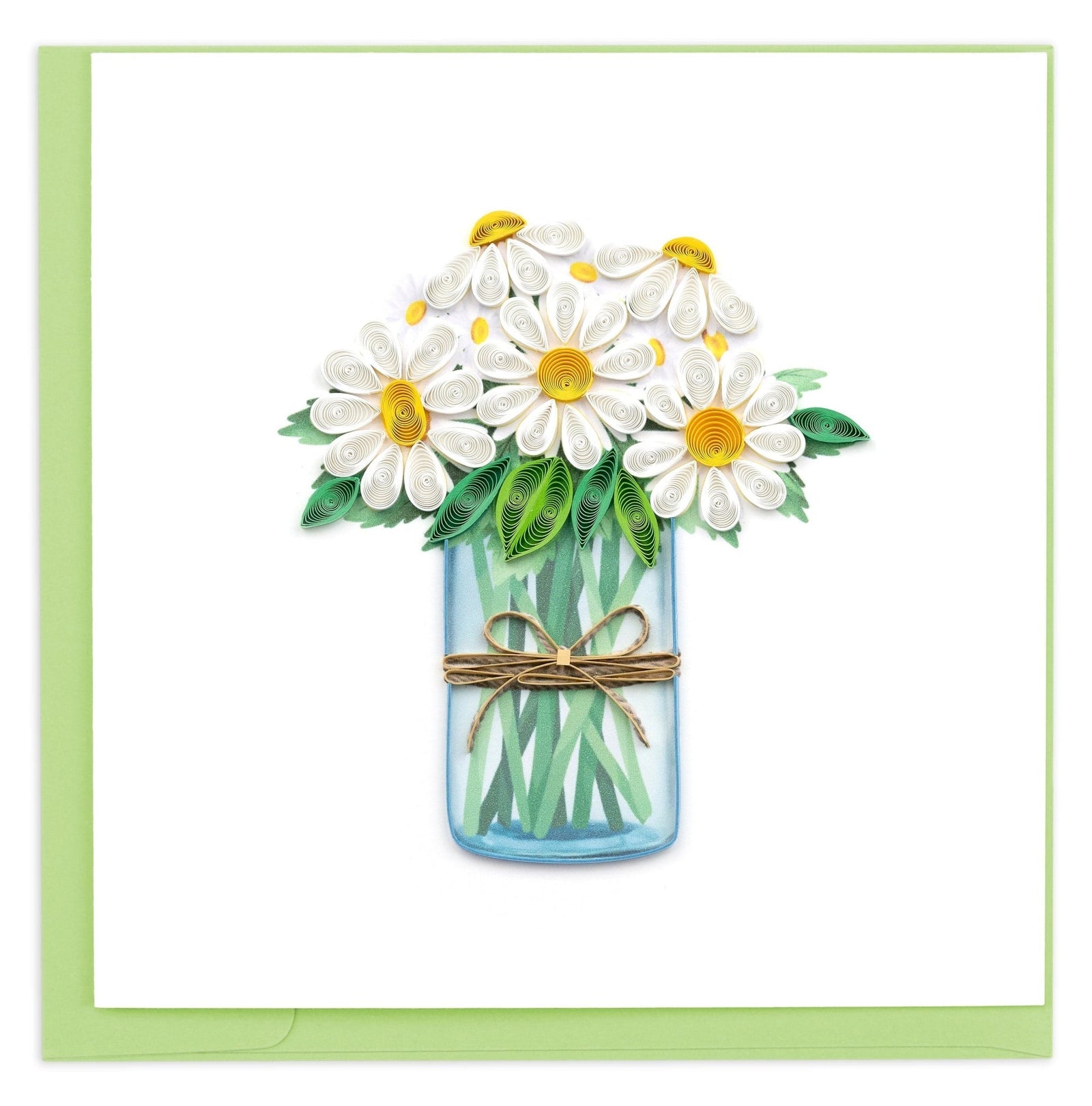 Quilling Card | White Daisies In Jar