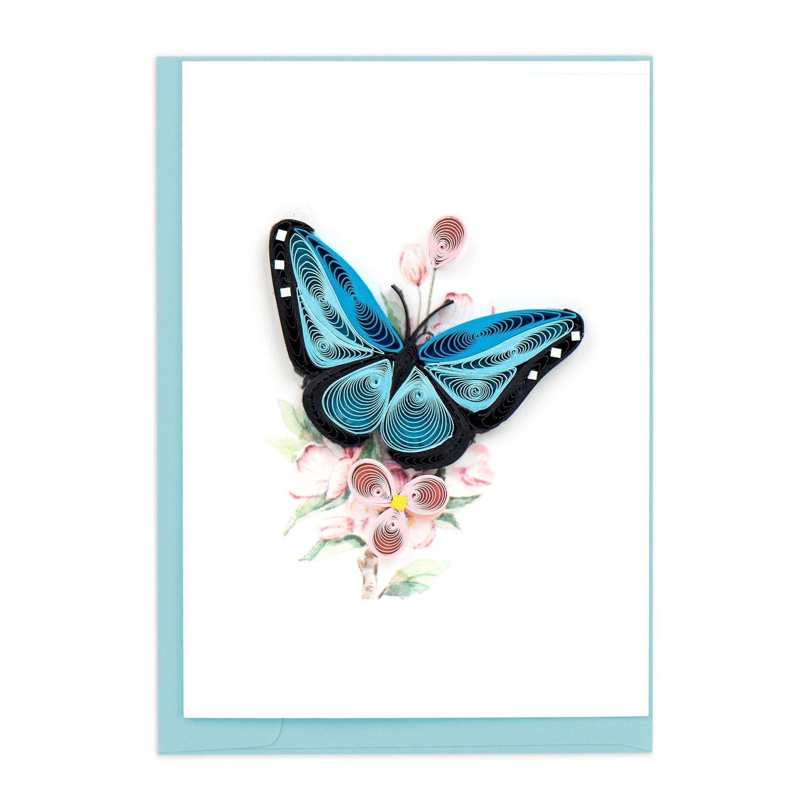 Quilling Card | Butterflies & Pink Flowers Gift Enclosures
