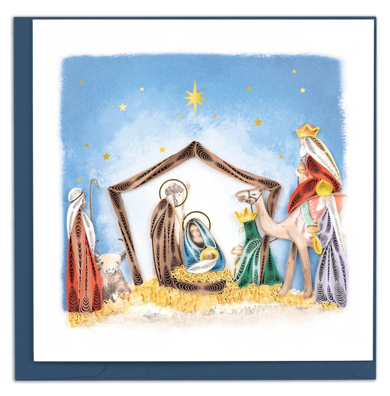 Quilling Card | Baby - Nativity Scene