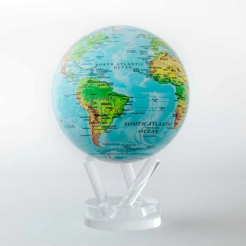 MOVA | Relief Map Blue Globe 6"
