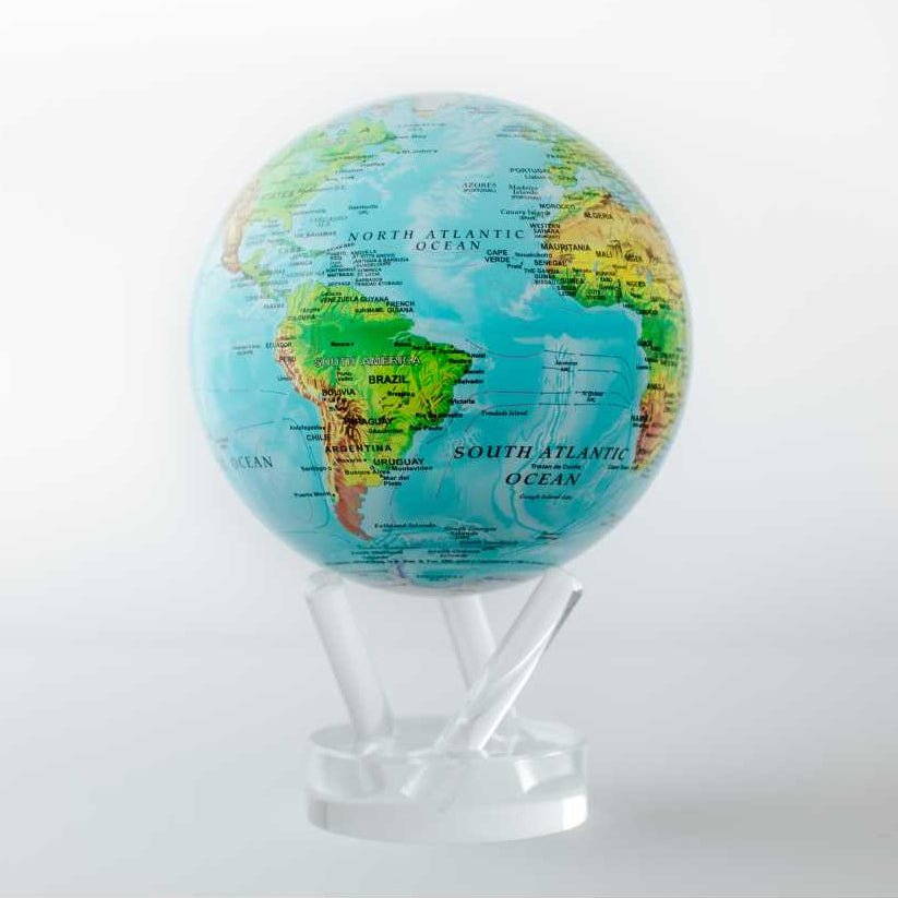 MOVA | Relief Map Blue Globe 4.5"