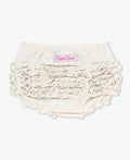 RuffleButts | Ivory Knit Ruffle Diaper Cover