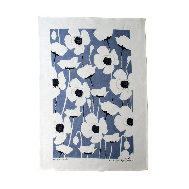 Raingoose | Poppy Blue Linen Tea Towel