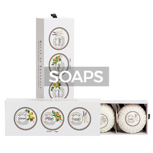 Bar Soap GIft Box 3 100g Round Citron Wrapped La Belle Provence