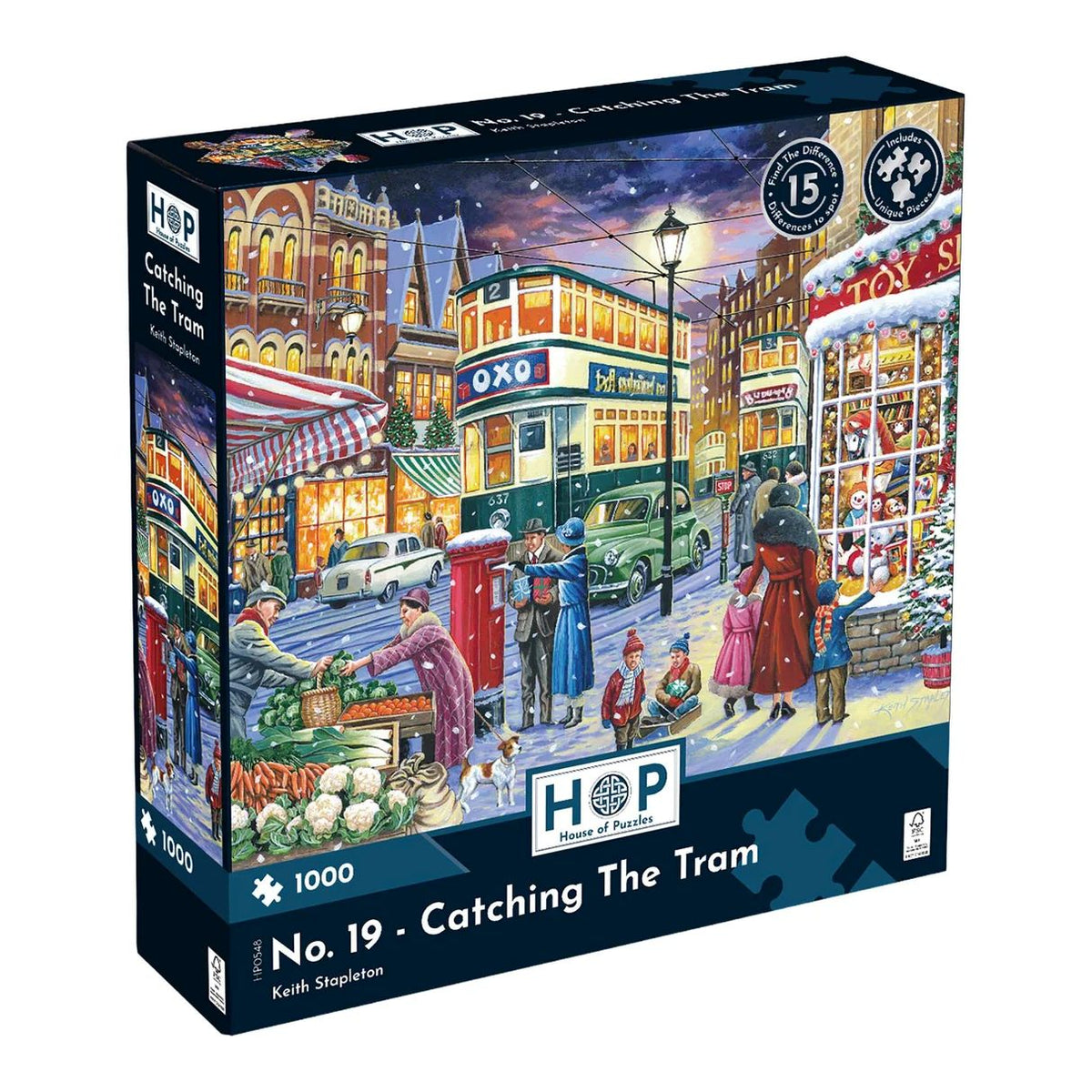 Puzzle No 19 Catching the Tram 1000 Pieces