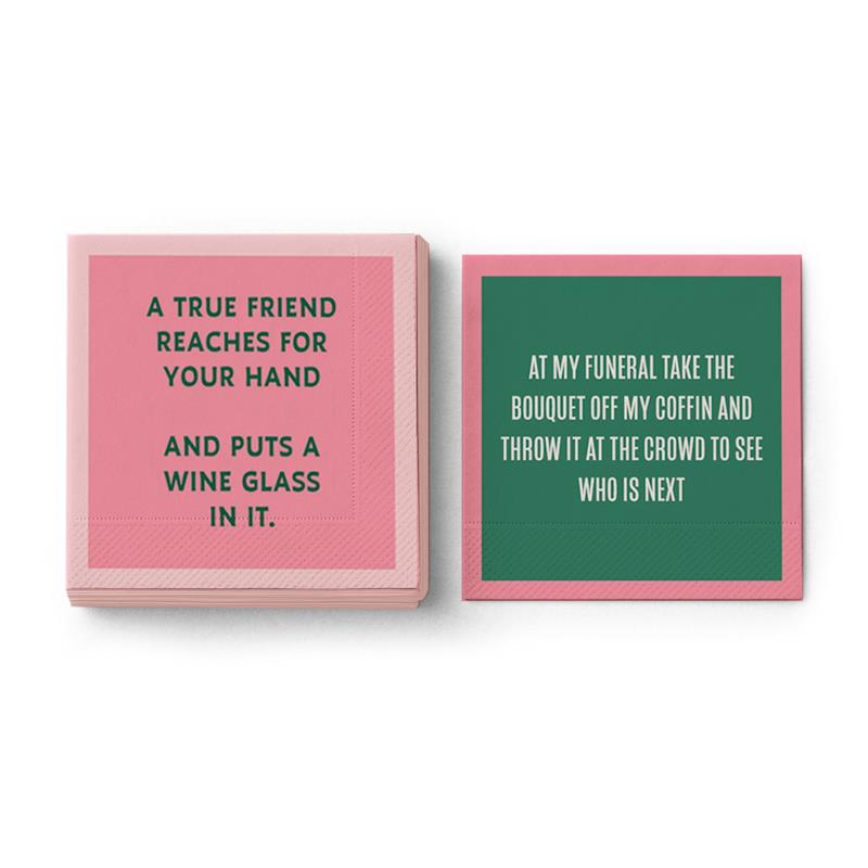 Drinks on Me | True Friends Cocktail Napkins
