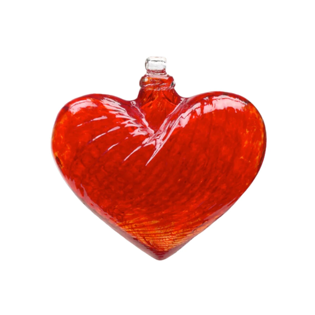 Kitras Glass Orb - Red Heart 3"