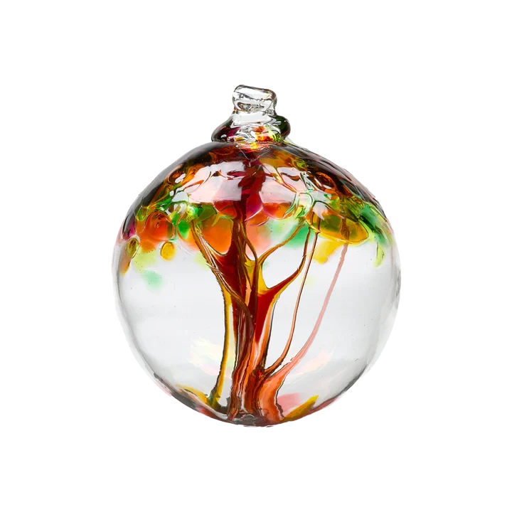 Kitras Glass Orb | Tree of Autumn 4"