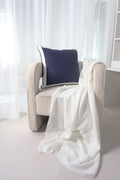 Linen Way | Hampton 100% Linen Throw - Milk 60 x 75"