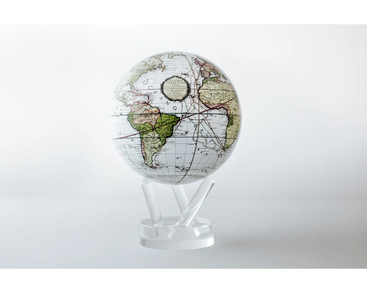MOVA | Antique Terrestrial White Globe 4.5"