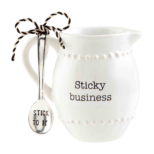 Mud Pie Syrup Pitcher and Spoon Set