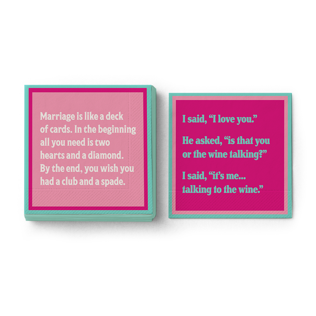 Drinks on Me | Wine Talking Cocktail Napkins