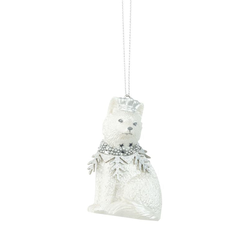Resin Arctic Fox Ornament